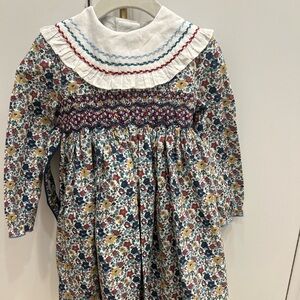 Pepa London Floral Smocked Girls Dress